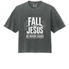 Fall for Jesus He Never Leaves women's boxy tee, comfort colors garment dyed shirt