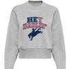 "Hey Darlin western rodeo cropped heavyweight sweatshirt in Heather Gray"
