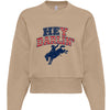 "Hey Darlin western rodeo cropped heavyweight sweatshirt in Camel"