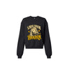 Product flats: "I Beg Your Pardon retro country graphic crewneck sweatshirt in black front view"
