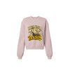 Product flats: "I Beg Your Pardon retro country graphic crewneck sweatshirt in blush front view"