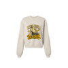 Product flats: "I Beg Your Pardon retro country graphic crewneck sweatshirt in bone front view"